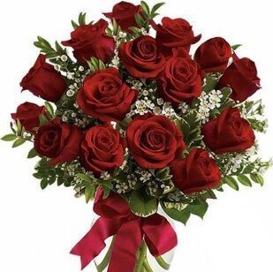 15 red roses with greenery | Flower Delivery Kemerovo